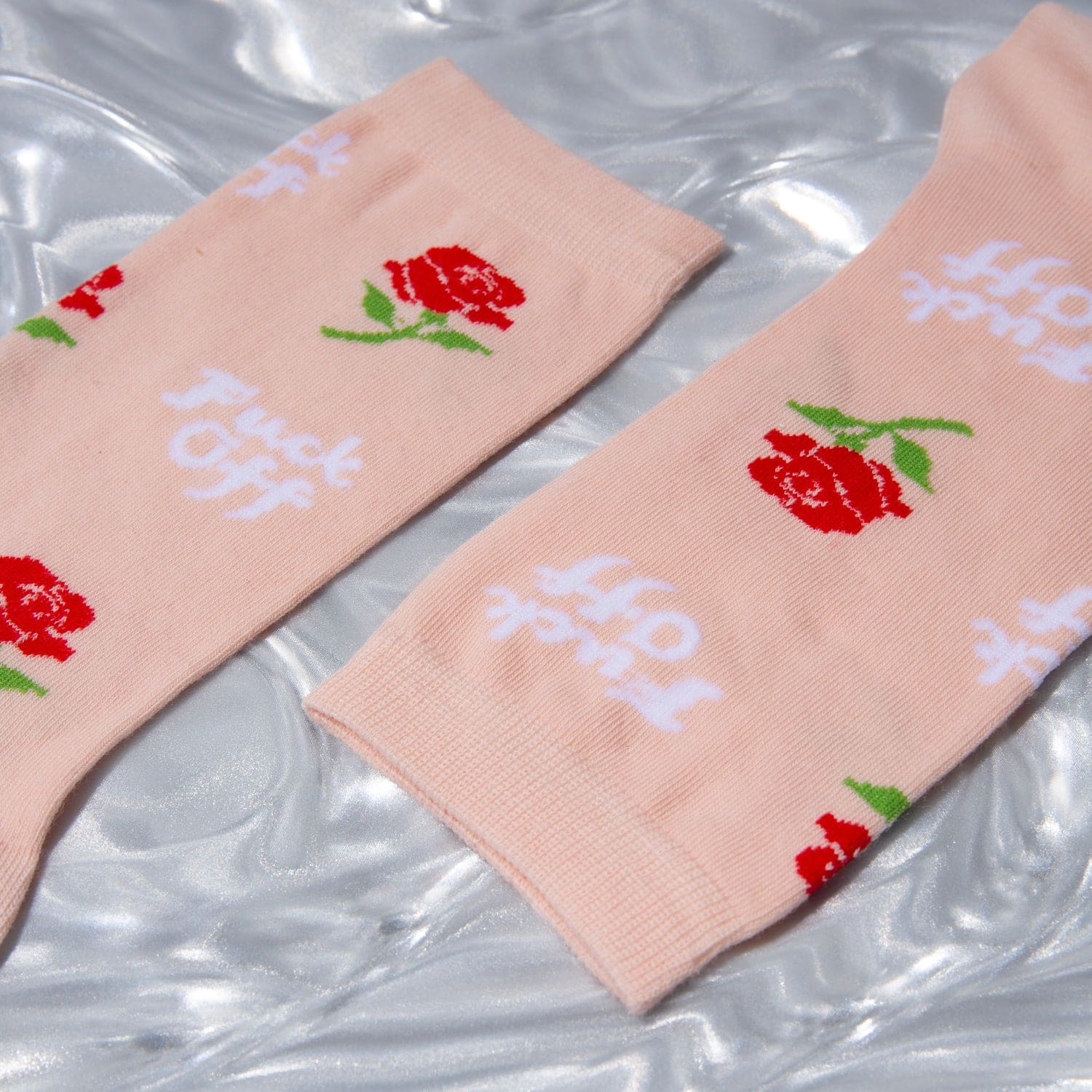 Fuck Off Rose Women's Crew Socks - Image 4
