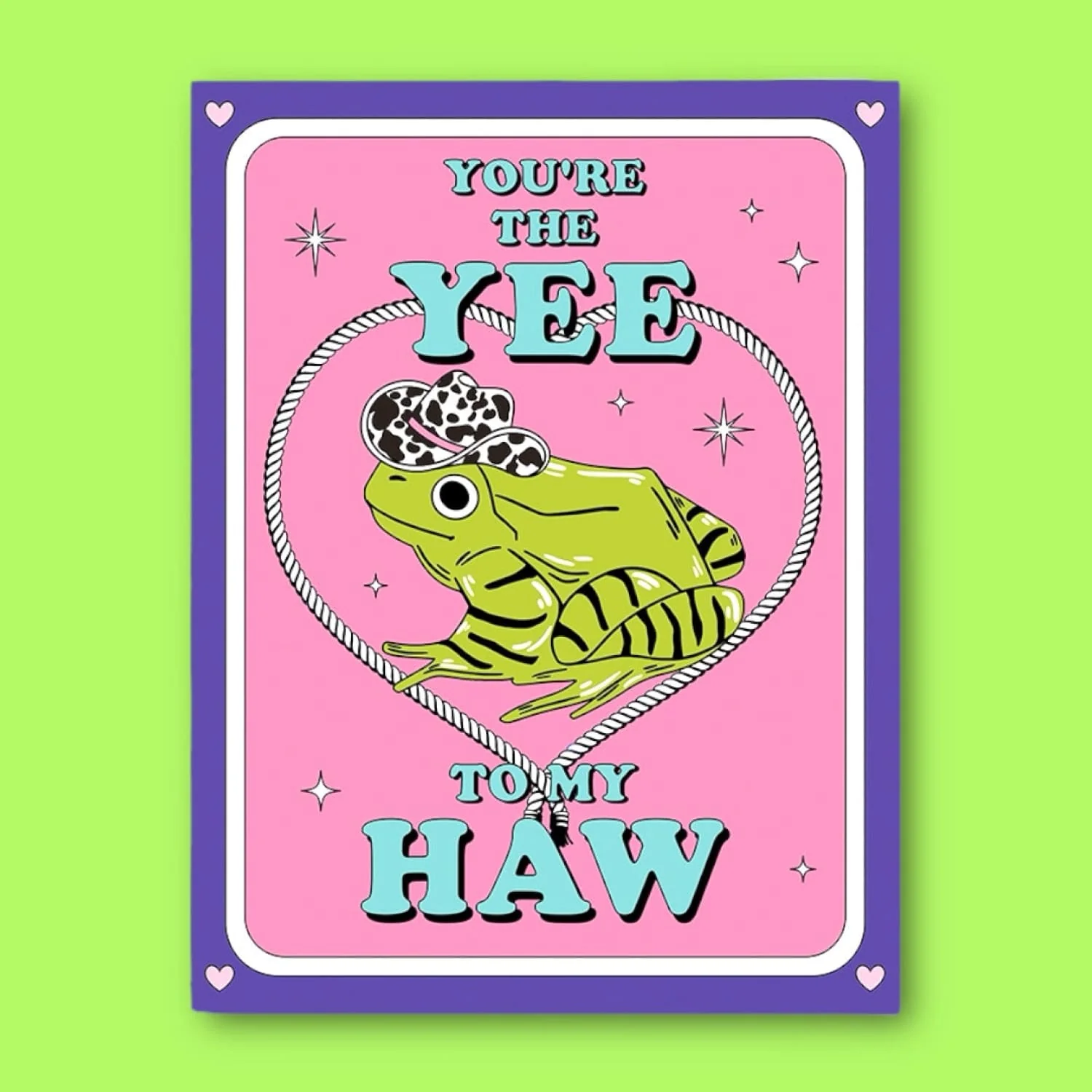 Yee To My Haw Cowboy Frog Greeting Card - Image 2